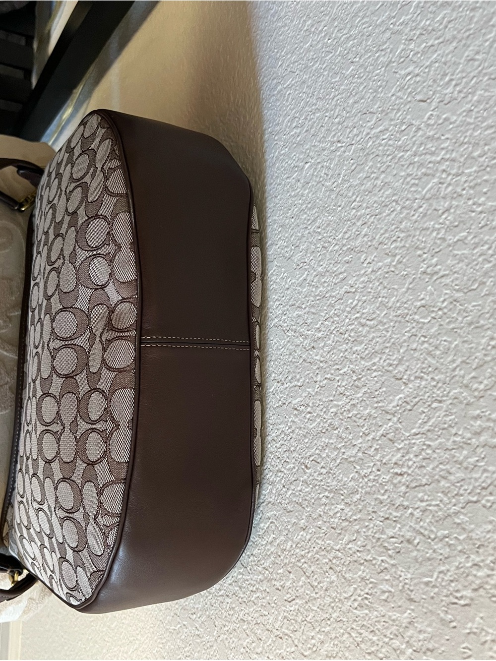 Coach Signature Hobo Bag in Brown and Beige - Picture 6 of 7